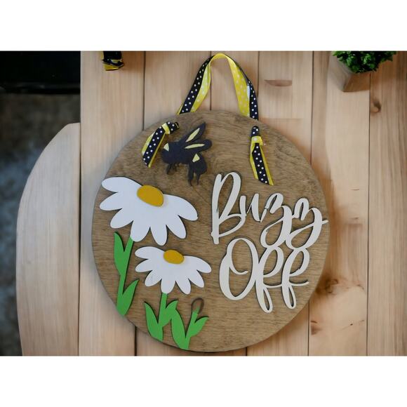 Buzz Off Door or Wall Hanging - Picture 1 of 2